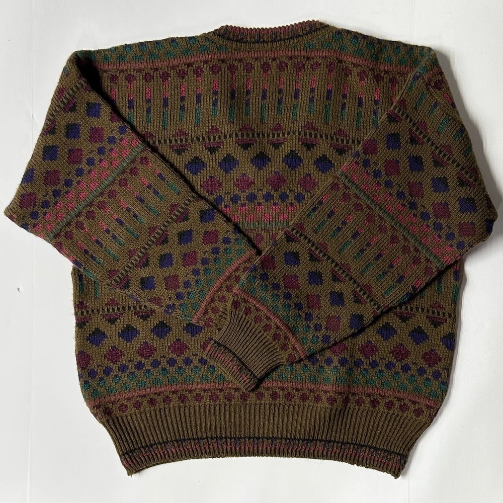 VINTAGE CLUBFELLOW Men’s V Neck Sweater LG Wool/Mohair Blend - Picture 2 of 13